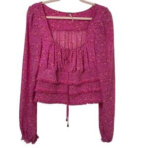 Free People Printed Lolita Top - L